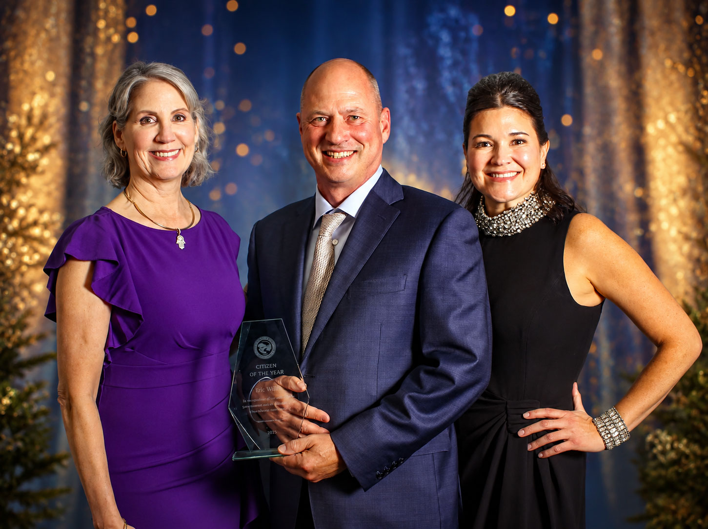 Pictured from left to right are Page Michel, Chamber President & CEO; Eric Willis, La Cima Developer; and Brooke Damron, Chamber Board Chair. Photo by Michelle Mehrens of Rivers Wanted Photography
