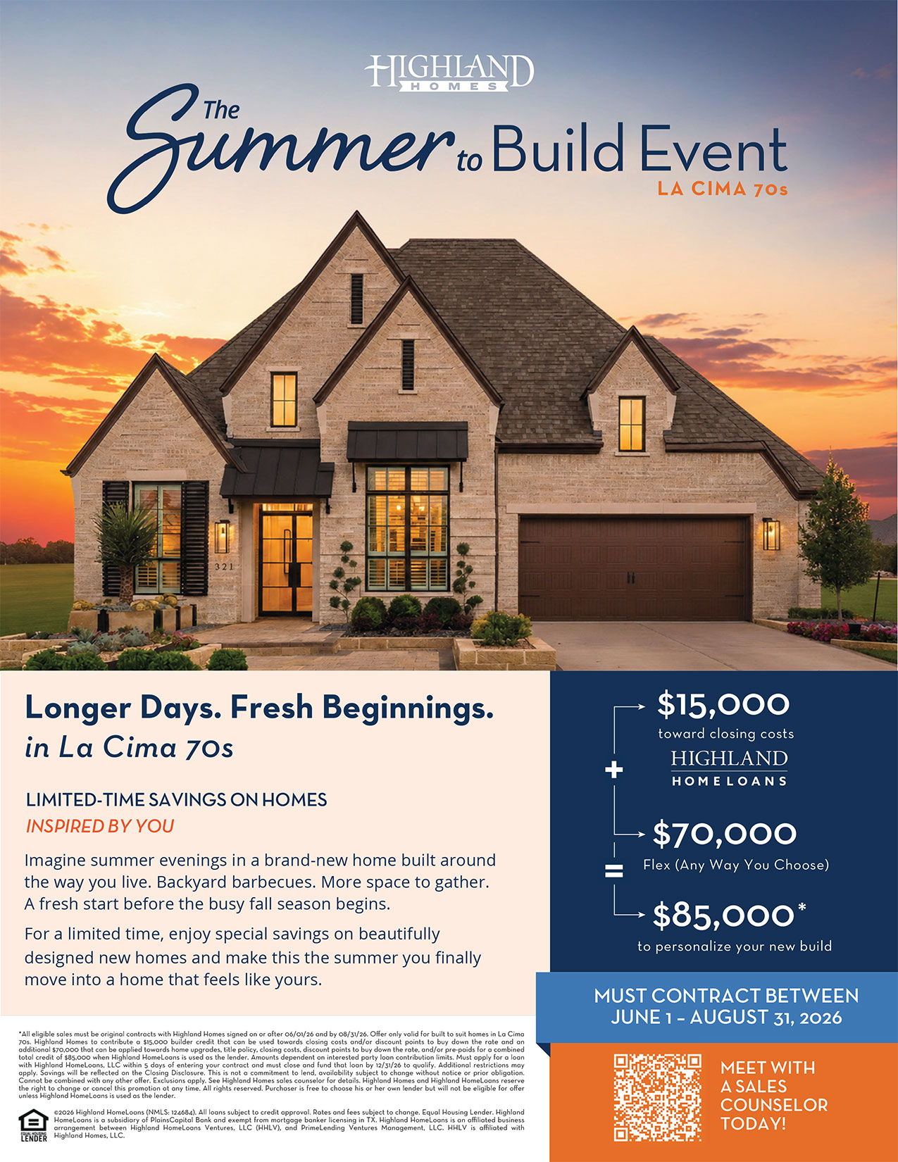 La Cima — Highland Homes incentive at La Cima