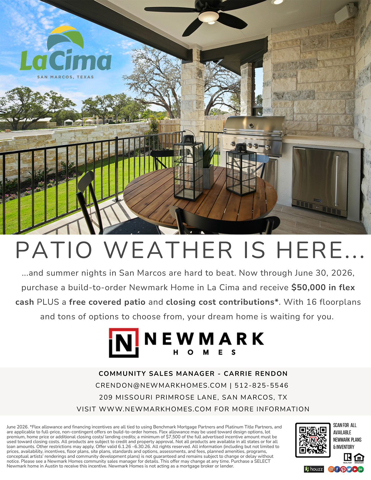 La Cima — Newmark Homes incentive at La Cima