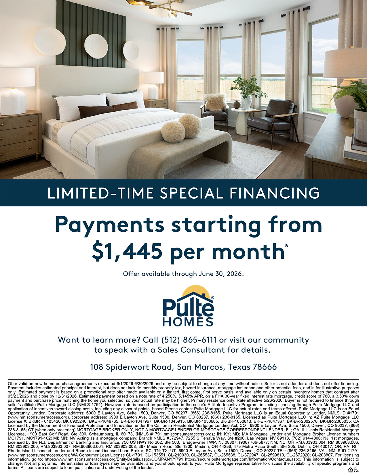 La Cima — Pulte Homes incentive at La Cima